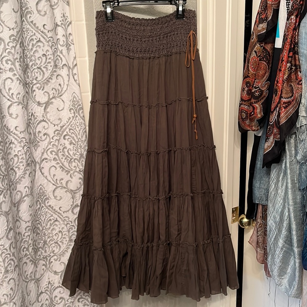 NWOT FREE PEOPLE LONG LAYERED SKIRT